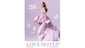 A coleção de fragrâncias de Lovenotes de Ariana Grande revela o perfume de baunilha de pelúcia