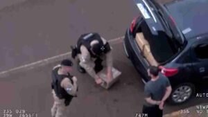 Imagens aéreas mostram perseguição e apreensão de perfumes em Cascavel