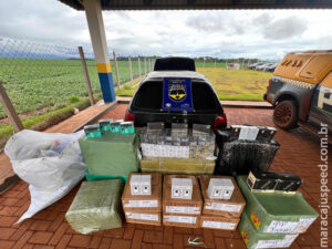 BPMRv intercepta carga de eletrônicos e perfumes árabes avaliada em R$ 101 mil na MS-162